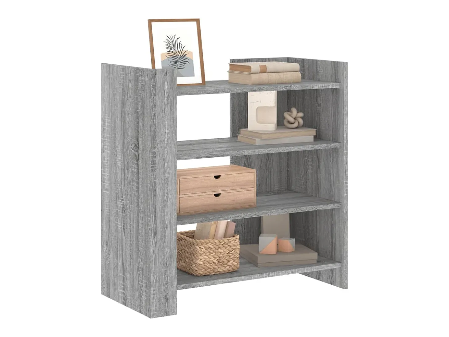 Aparador de madera de ingeniería gris Sonoma 73,5x35x75 cm