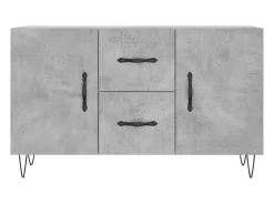 Aparador de madera de ingeniería gris hormigón 100x36x60 cm