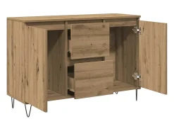 Aparador de madera de ingeniería roble artisan 101,5x35x70 cm