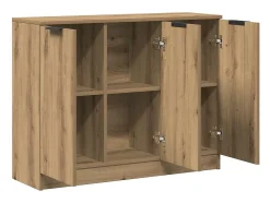 Aparador de madera de ingeniería roble artisan 90,5x30x70 cm