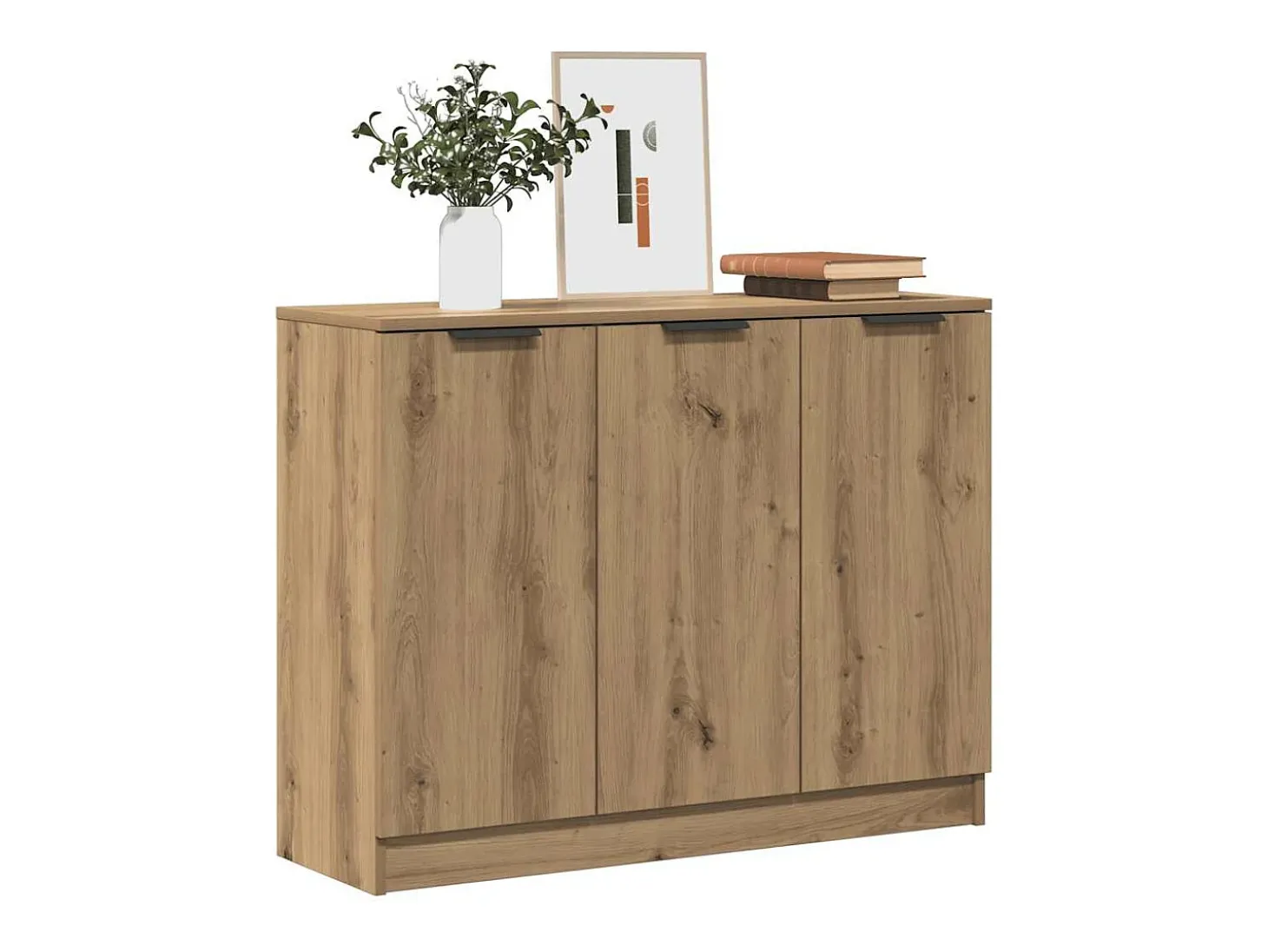 Aparador de madera de ingeniería roble artisan 90,5x30x70 cm