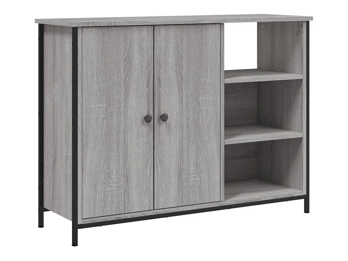 Aparador de madera de ingeniería gris Sonoma 100x33x75 cm ES31242