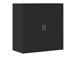 Aparador de madera de ingeniería negro 79x38x80 cm