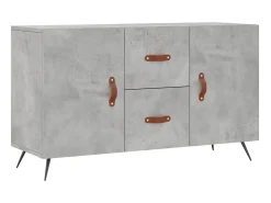 Aparador de madera de ingeniería gris hormigón 100x36x60 cm ES40658