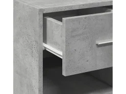 Aparador de madera de ingeniería gris hormigón 30x42,5x93 cm
