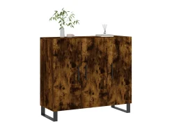 Aparador de madera de ingeniería roble ahumado 90x34x80 cm ES75363
