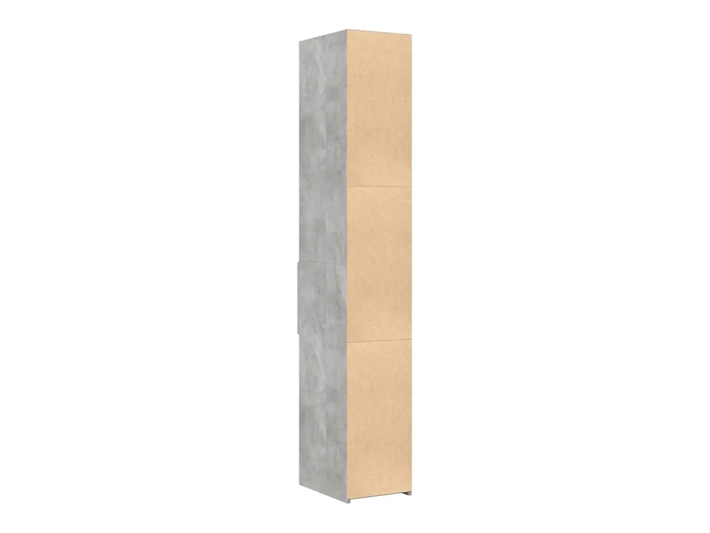 Aparador de madera de ingeniería gris hormigón 30x42,5x185 cm