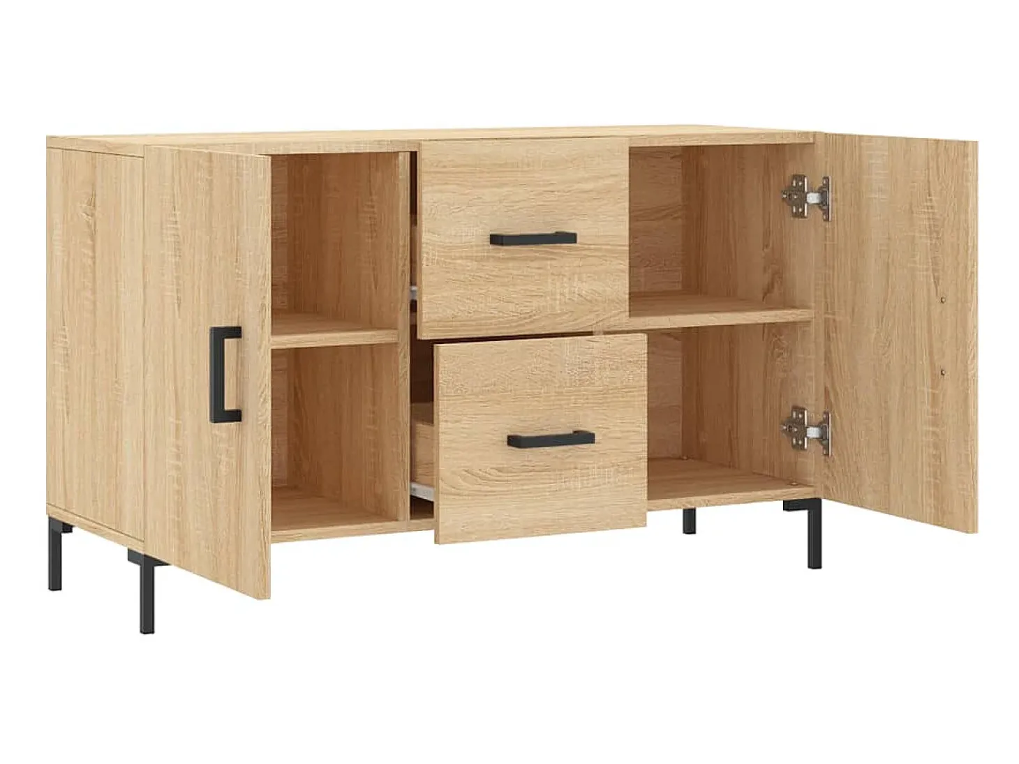 Aparador de madera de ingeniería roble Sonoma 100x36x60 cm ES97344
