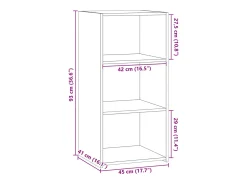 Aparador de madera de ingeniería gris hormigón 45x41x93 cm