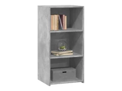 Aparador de madera de ingeniería gris hormigón 45x41x93 cm