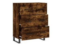 Aparador de madera de ingeniería roble ahumado 69,5x34x90 cm