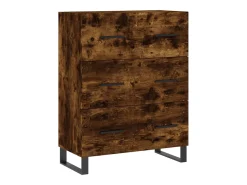 Aparador de madera de ingeniería roble ahumado 69,5x34x90 cm