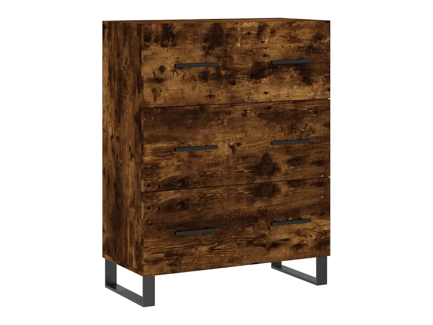 Aparador de madera de ingeniería roble ahumado 69,5x34x90 cm