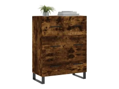 Aparador de madera de ingeniería roble ahumado 69,5x34x90 cm