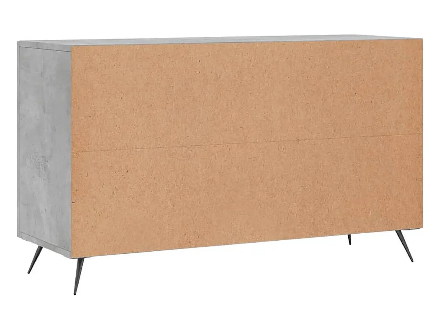 Aparador de madera de ingeniería gris hormigón 100x36x60 cm