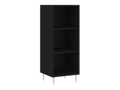 Aparador de madera de ingeniería negro 34,5x32,5x90 cm