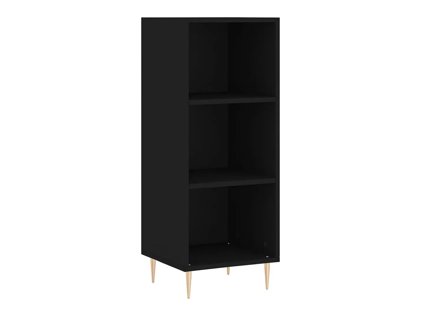 Aparador de madera de ingeniería negro 34,5x32,5x90 cm