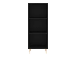 Aparador de madera de ingeniería negro 34,5x32,5x90 cm