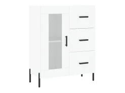 Aparador de madera de ingeniería blanco 69,5x34x90 cm ES63694