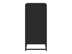 Aparador de madera de ingeniería negro 62x35x76 cm