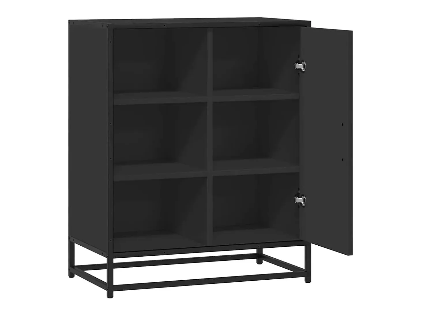 Aparador de madera de ingeniería negro 62x35x76 cm