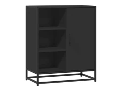 Aparador de madera de ingeniería negro 62x35x76 cm