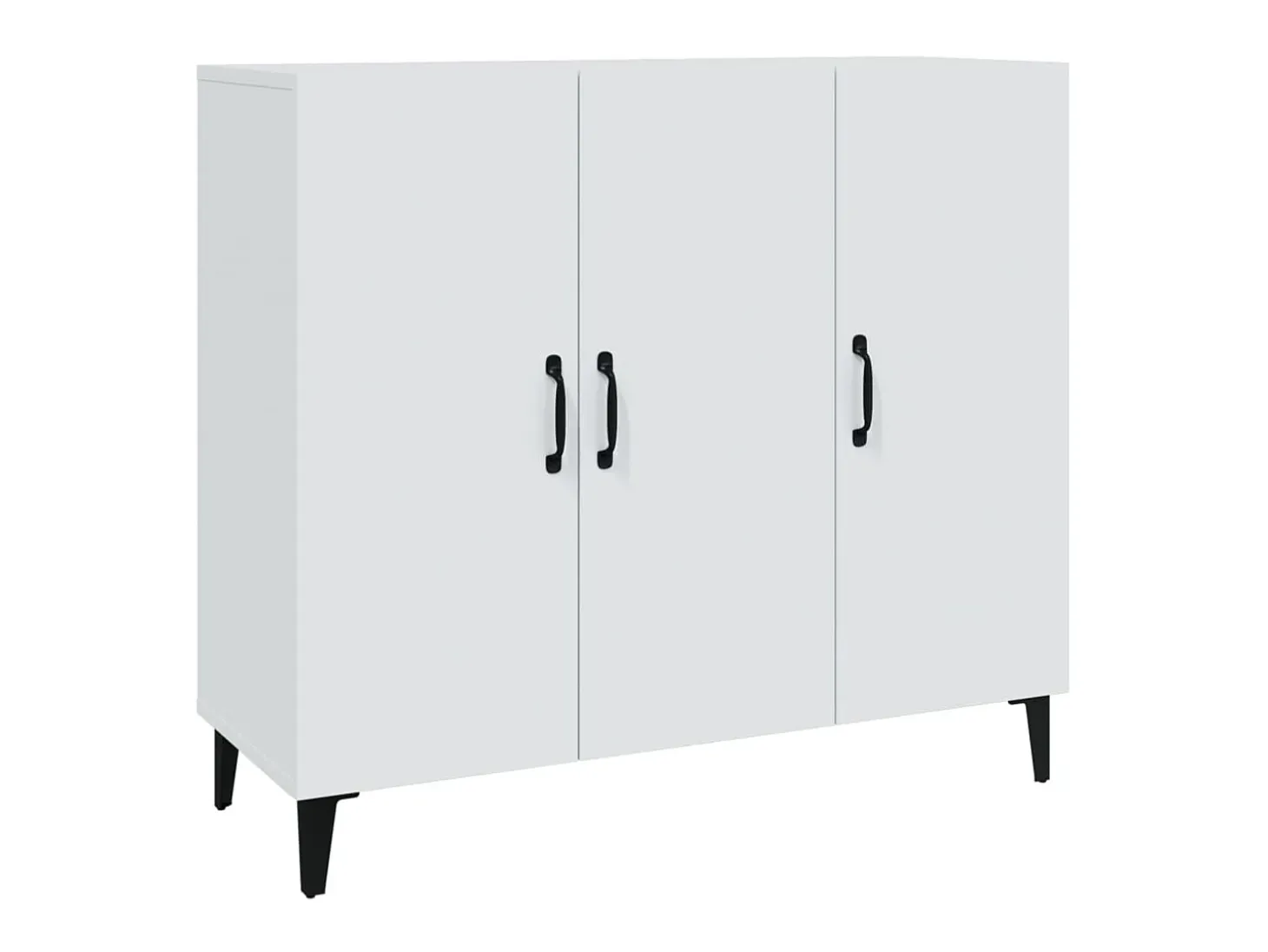 Aparador de madera de ingeniería blanco 90x34x80 cm ES72604