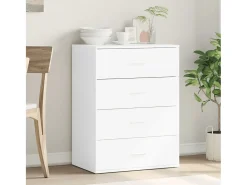 Aparador de madera de ingeniería blanco 60x39x80 cm