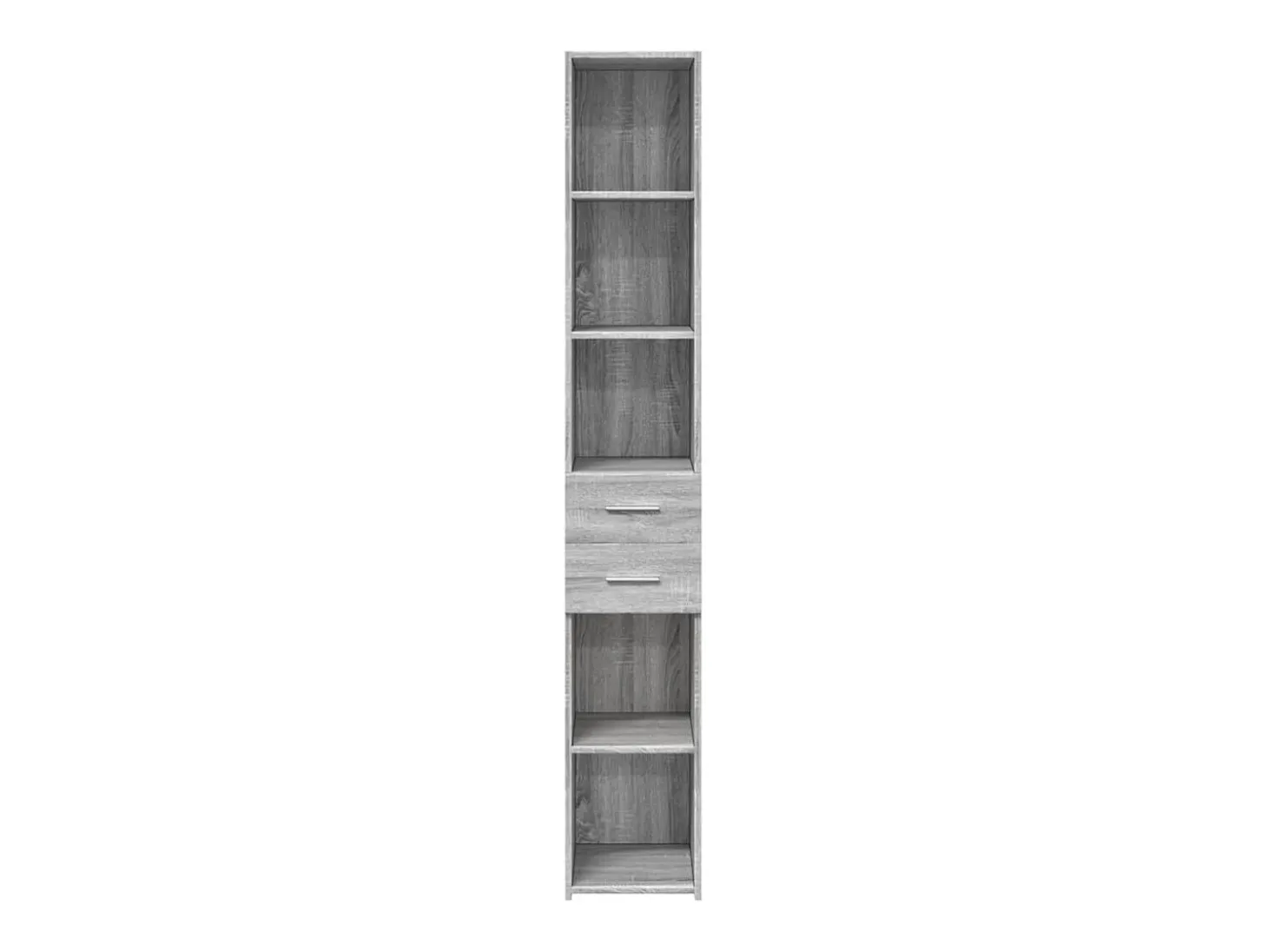 Aparador de madera de ingeniería gris Sonoma 30x42,5x185 cm