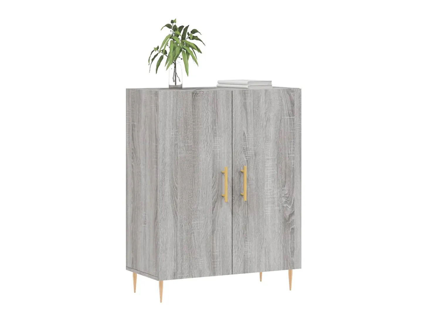 Aparador de madera de ingeniería gris Sonoma 69,5x34x90 cm ES87494