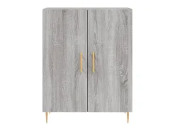Aparador de madera de ingeniería gris Sonoma 69,5x34x90 cm ES87494