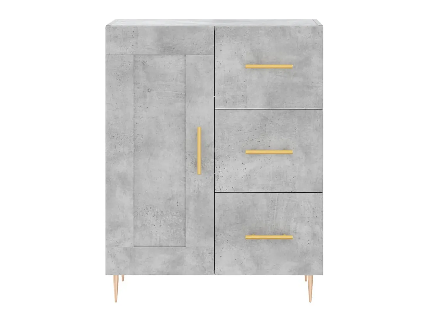 Aparador de madera de ingeniería gris hormigón 69,5x34x90 cm ES79195