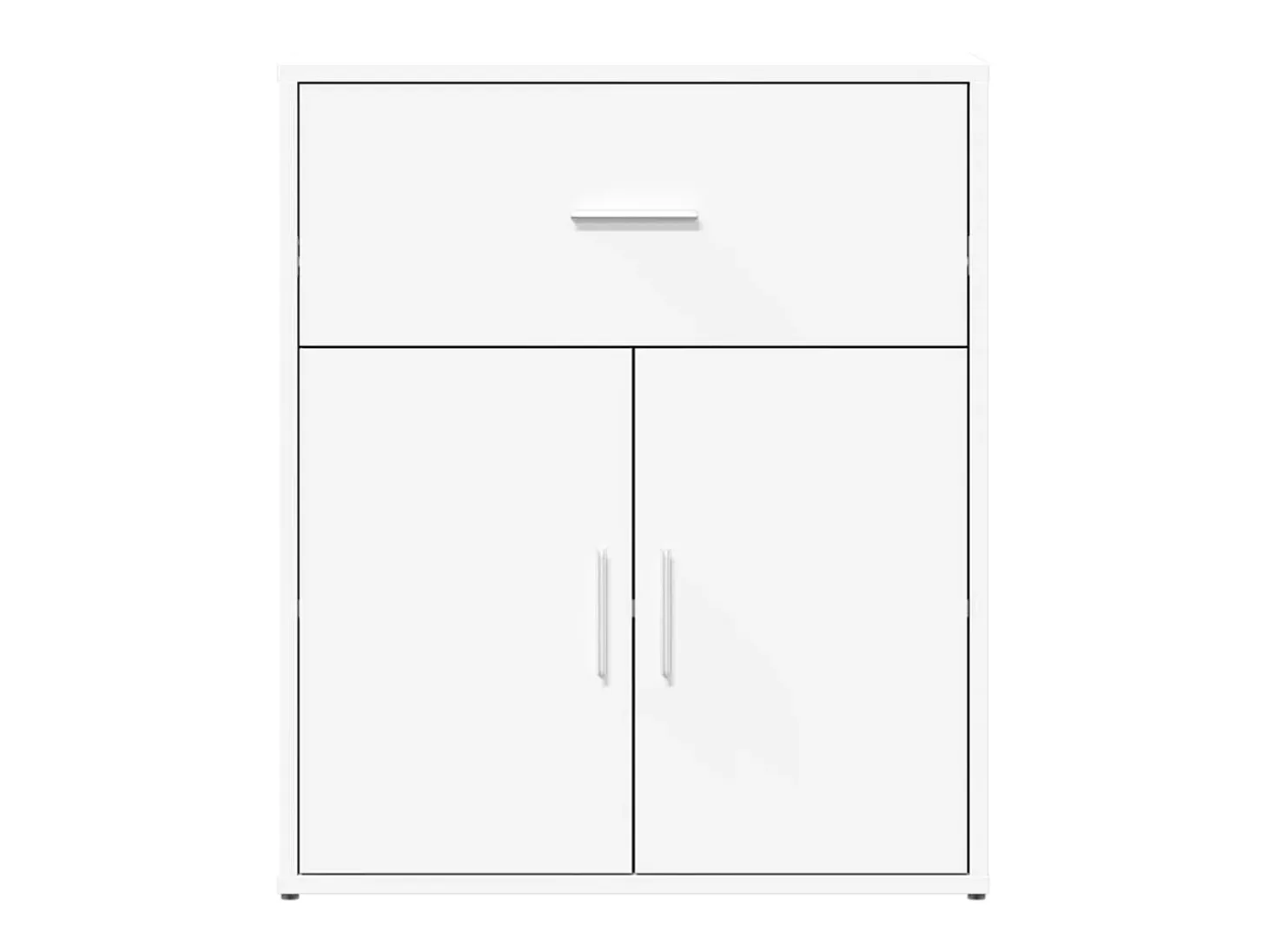 Aparador de madera de ingeniería 2 uds blanco 60x31x70 cm