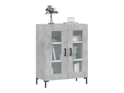 Aparador de madera de ingeniería gris hormigón 69,5x34x90 cm