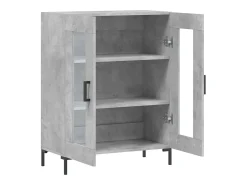 Aparador de madera de ingeniería gris hormigón 69,5x34x90 cm