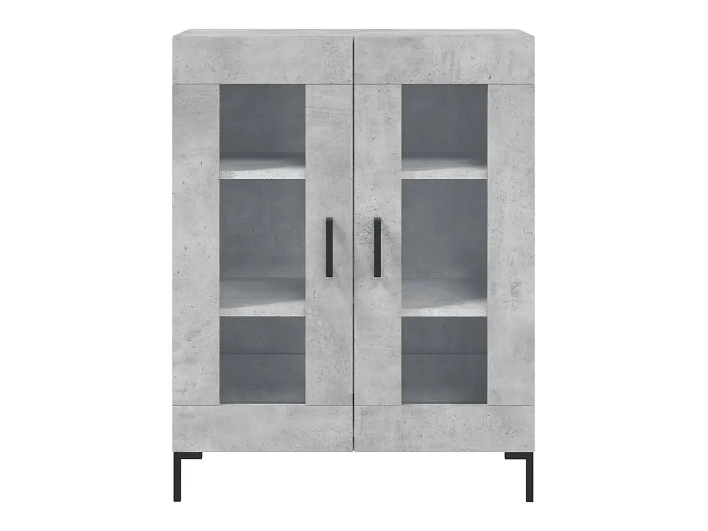 Aparador de madera de ingeniería gris hormigón 69,5x34x90 cm