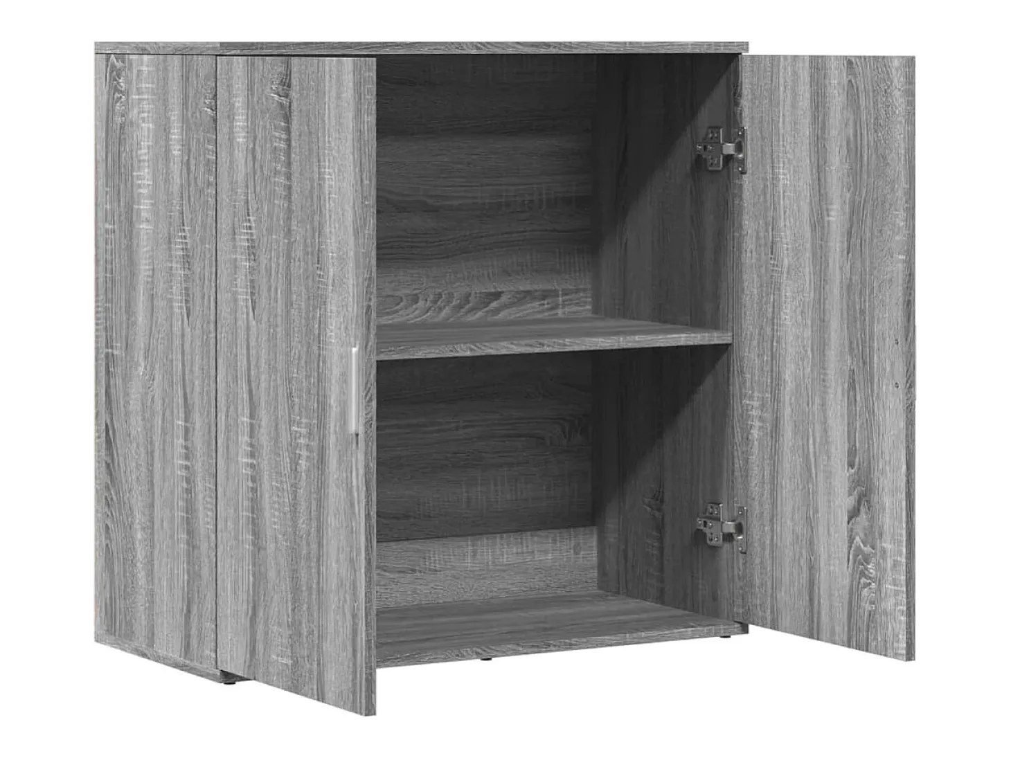 Aparador de madera de ingeniería gris Sonoma 79x38x80 cm