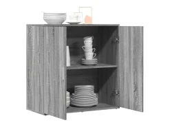 Aparador de madera de ingeniería gris Sonoma 79x38x80 cm