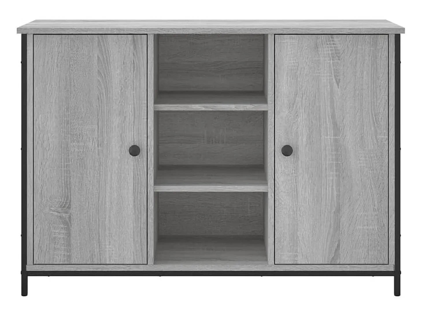 Aparador de madera de ingeniería gris Sonoma 100x35x70 cm