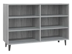 Aparador de madera de ingeniería gris Sonoma 103,5x35x70 cm ES74223