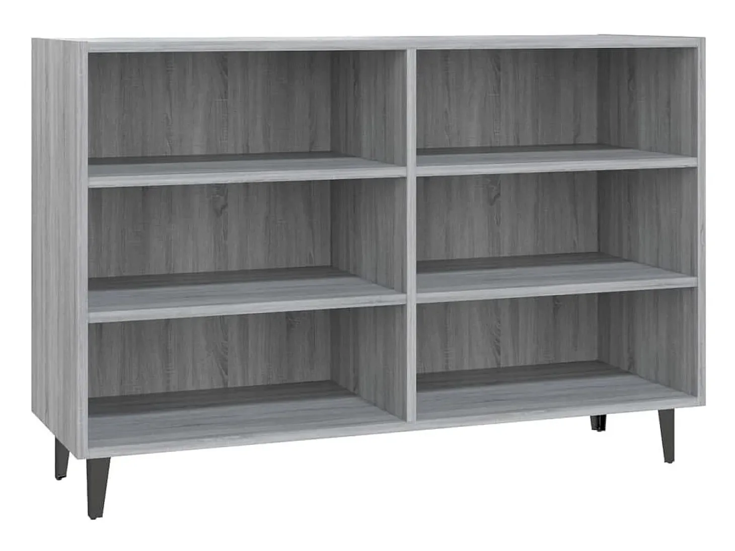 Aparador de madera de ingeniería gris Sonoma 103,5x35x70 cm ES74223