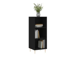 Aparador de madera de ingeniería negro 34,5x32,5x90 cm ES46634