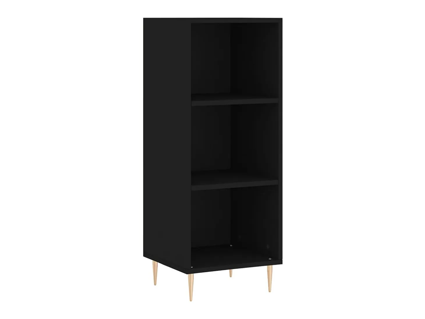 Aparador de madera de ingeniería negro 34,5x32,5x90 cm ES46634