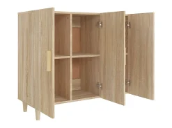 Aparador de madera de ingeniería roble Sonoma 90x34x80 cm ES56533