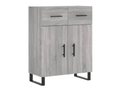Aparador de madera de ingeniería gris Sonoma 69,5x34x90 cm ES55576