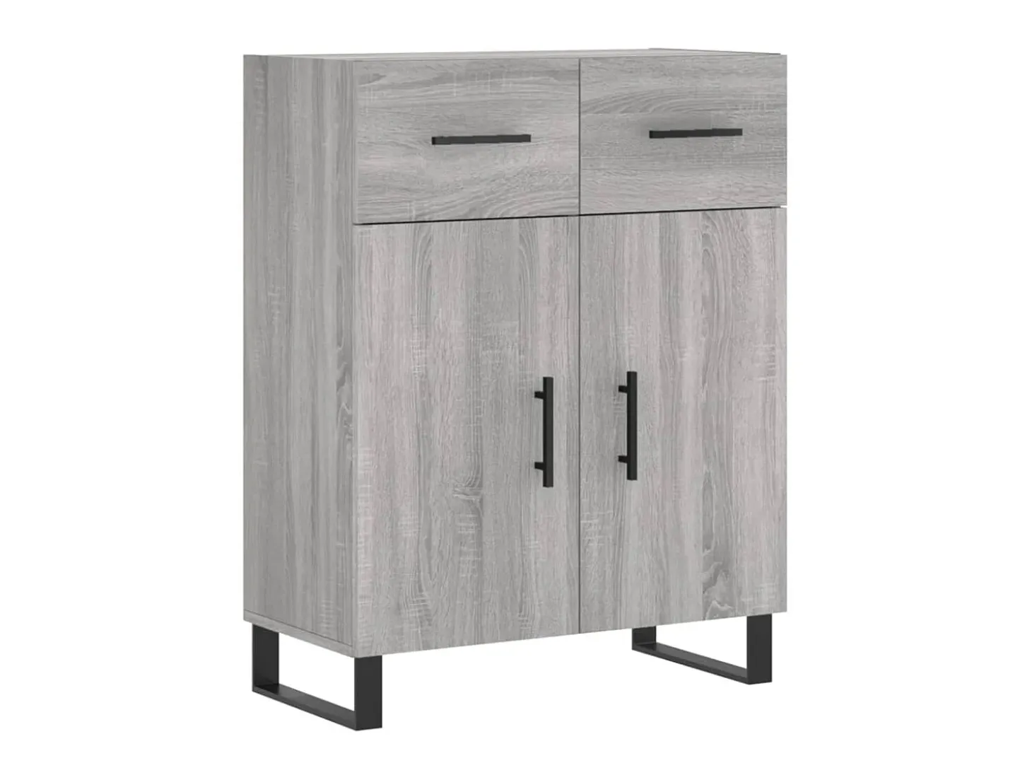 Aparador de madera de ingeniería gris Sonoma 69,5x34x90 cm ES55576
