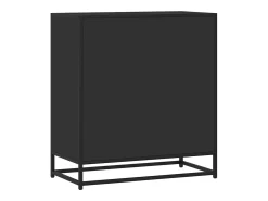 Aparador de madera de ingeniería y metal negro 68x35x76 cm