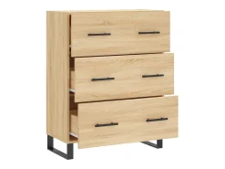 Aparador de madera de ingeniería roble Sonoma 69,5x34x90 cm