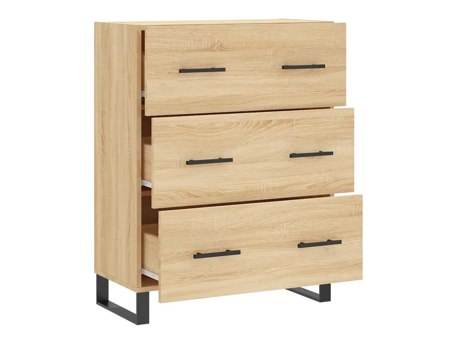 Aparador de madera de ingeniería roble Sonoma 69,5x34x90 cm
