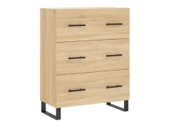 Aparador de madera de ingeniería roble Sonoma 69,5x34x90 cm